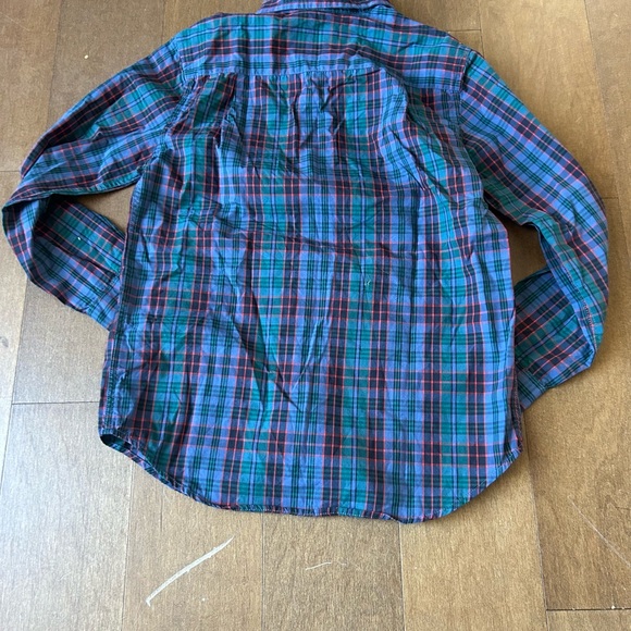 Crewcuts Blue and Red Plaid Button-Down Shirt - Picture 2 of 3